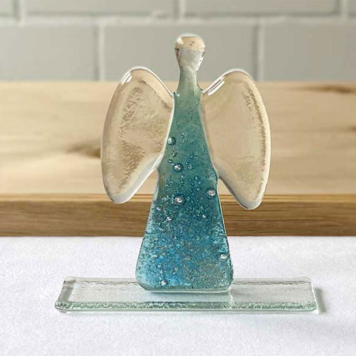 Foto von Cristal de mémoire "Le petit ange, bleu"